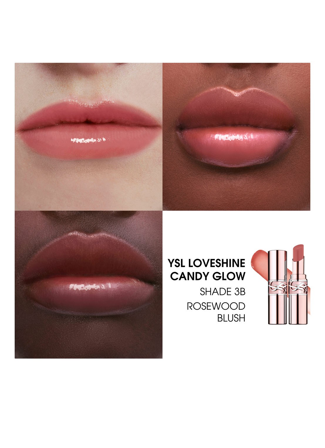 Yves Saint Laurent  Loveshine Candy Glow - getinte lipbalsem - detail 3 3b rosewood blush