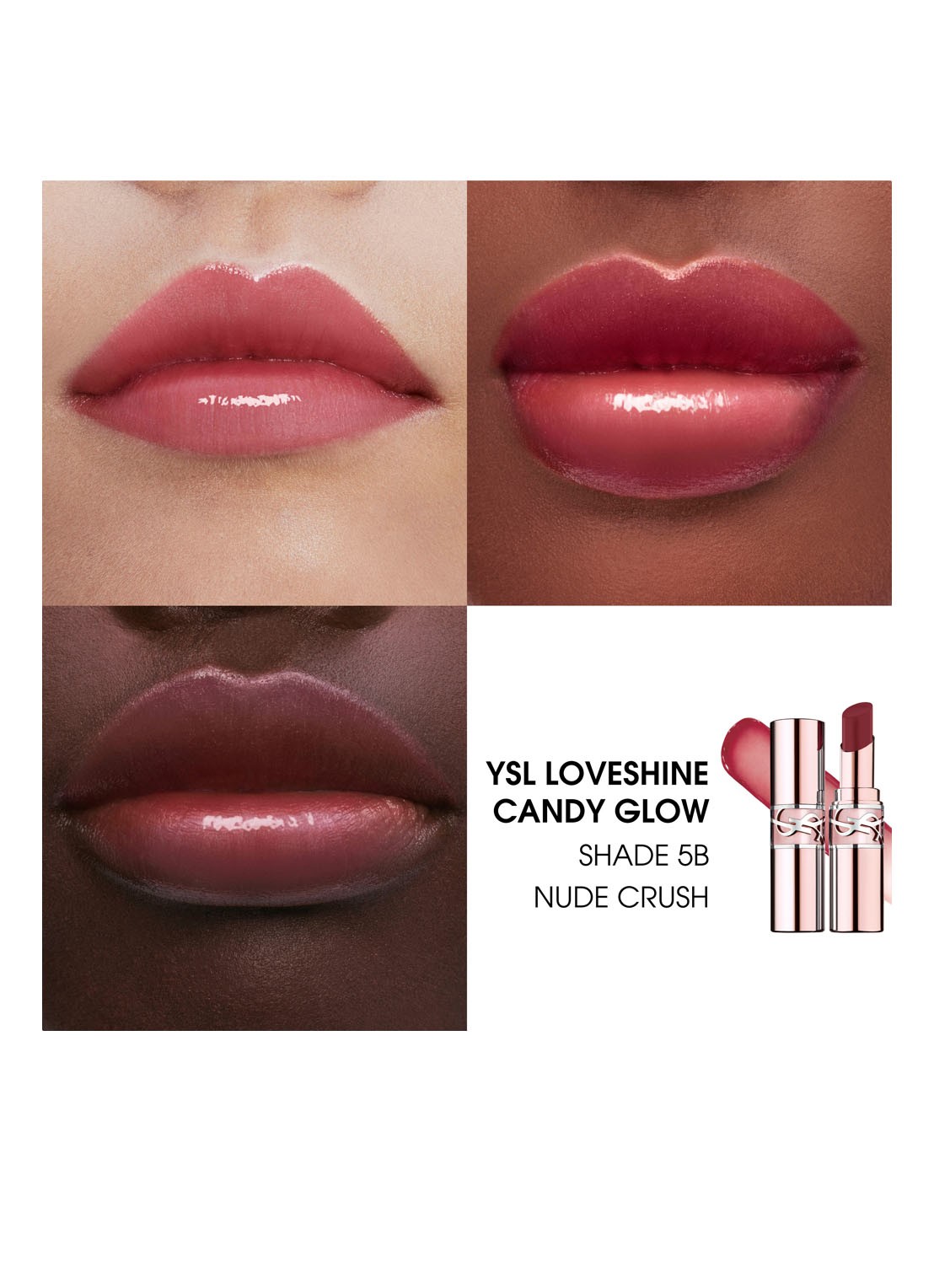 Yves Saint Laurent  Loveshine Candy Glow - getinte lipbalsem - detail 2 5b nude crush