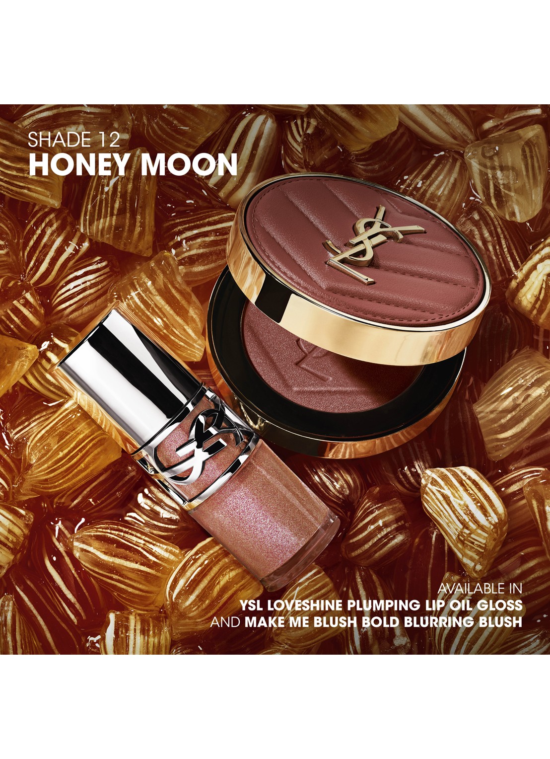 Yves Saint Laurent Loveshine Gloss - hydraterende lipolie  - detail 7 12 honey moon