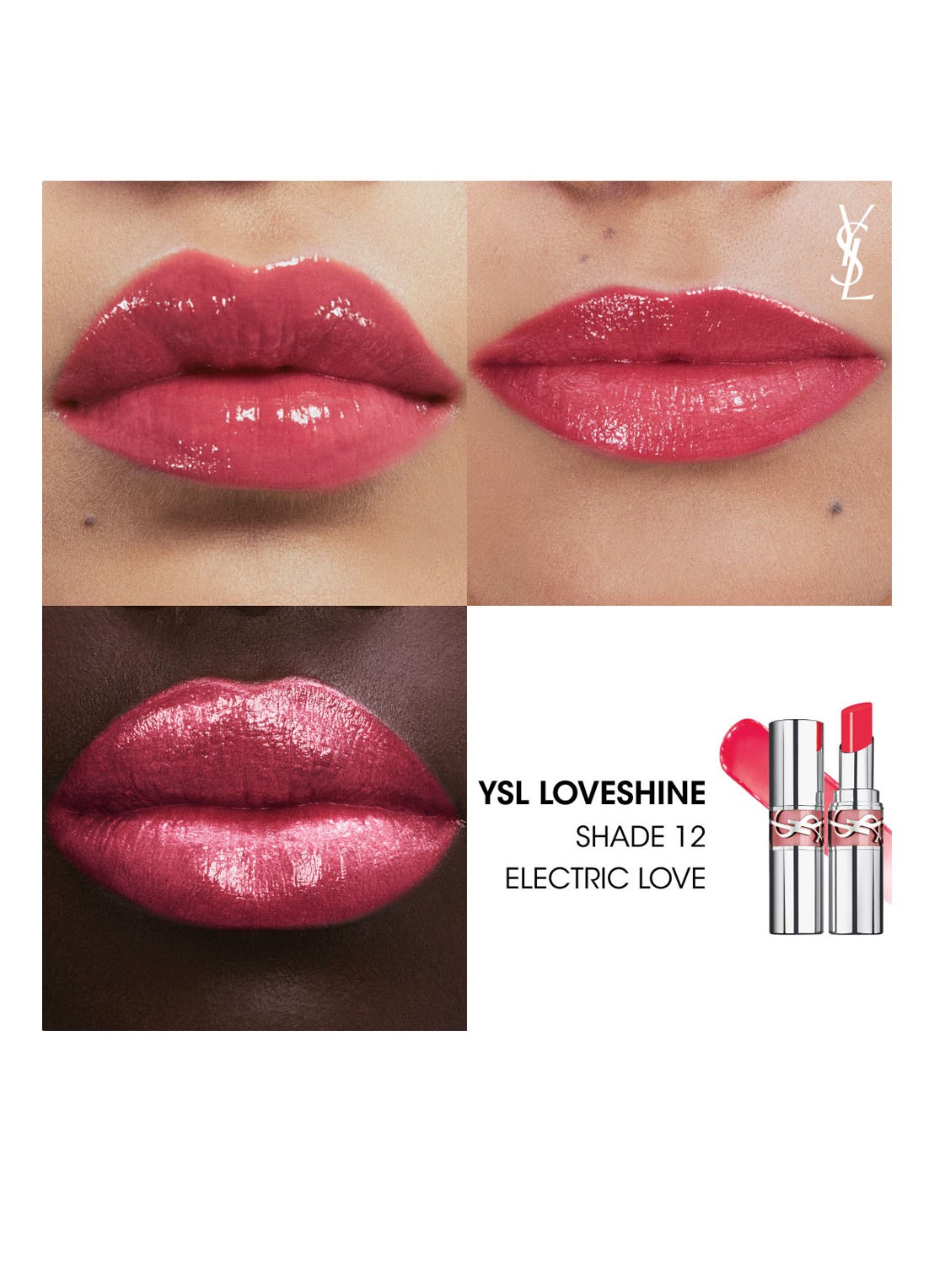 Yves Saint Laurent Loveshine - lipstick - detail 2 12 electric love