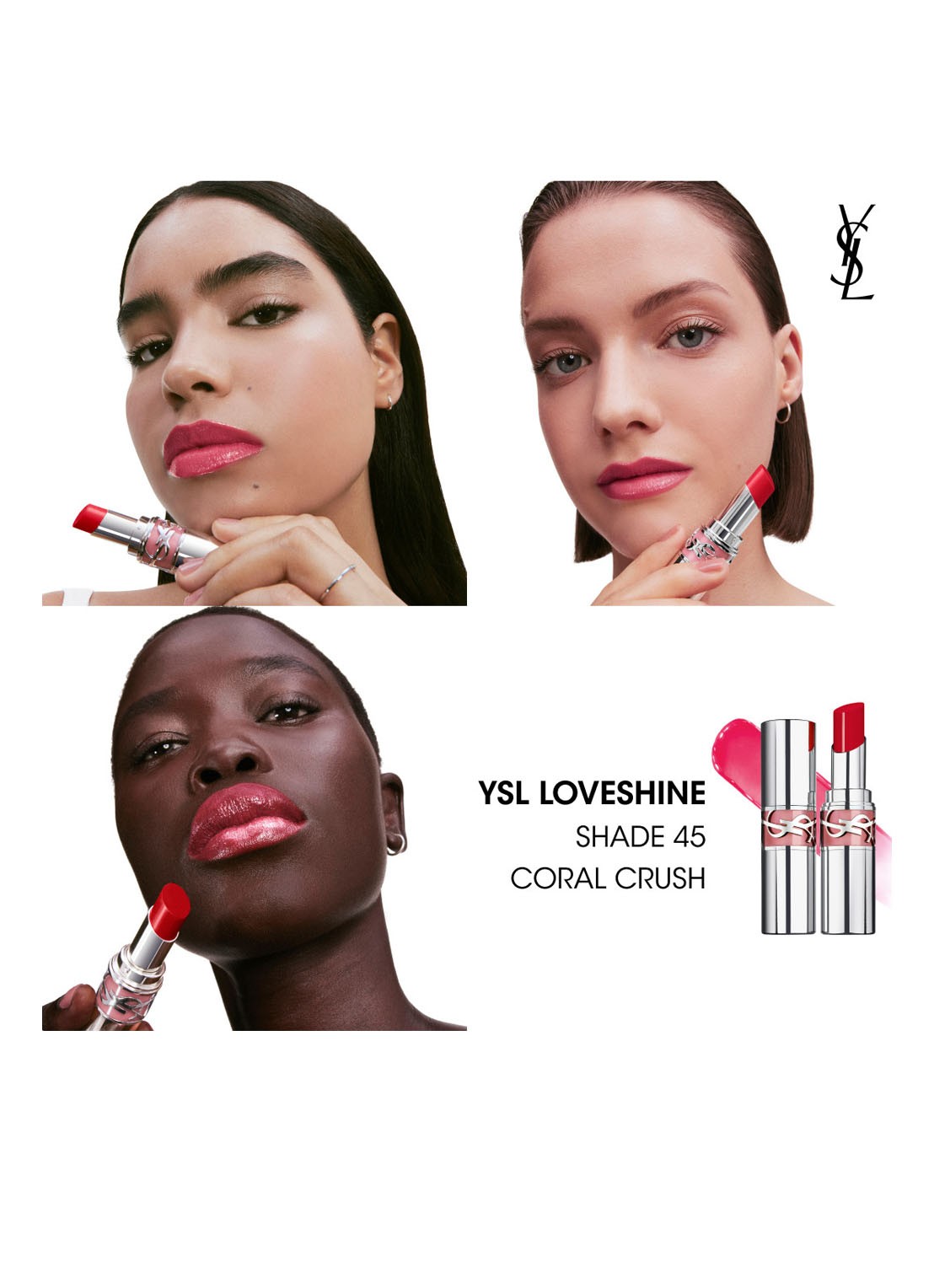 Yves Saint Laurent Loveshine - lipstick - detail 5 45 coral crush