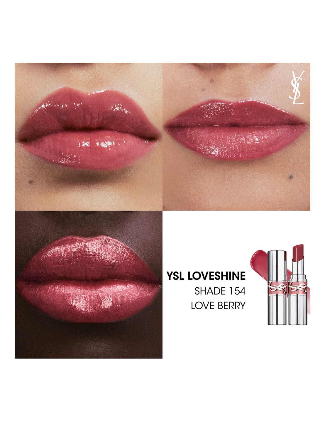 Yves Saint Laurent Loveshine - lipstick - detail 2 154 love berry
