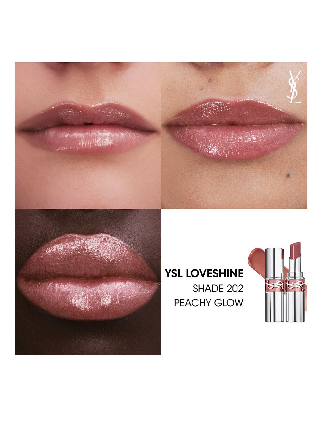 Yves Saint Laurent Loveshine - lipstick - detail 4 202 peachy glow
