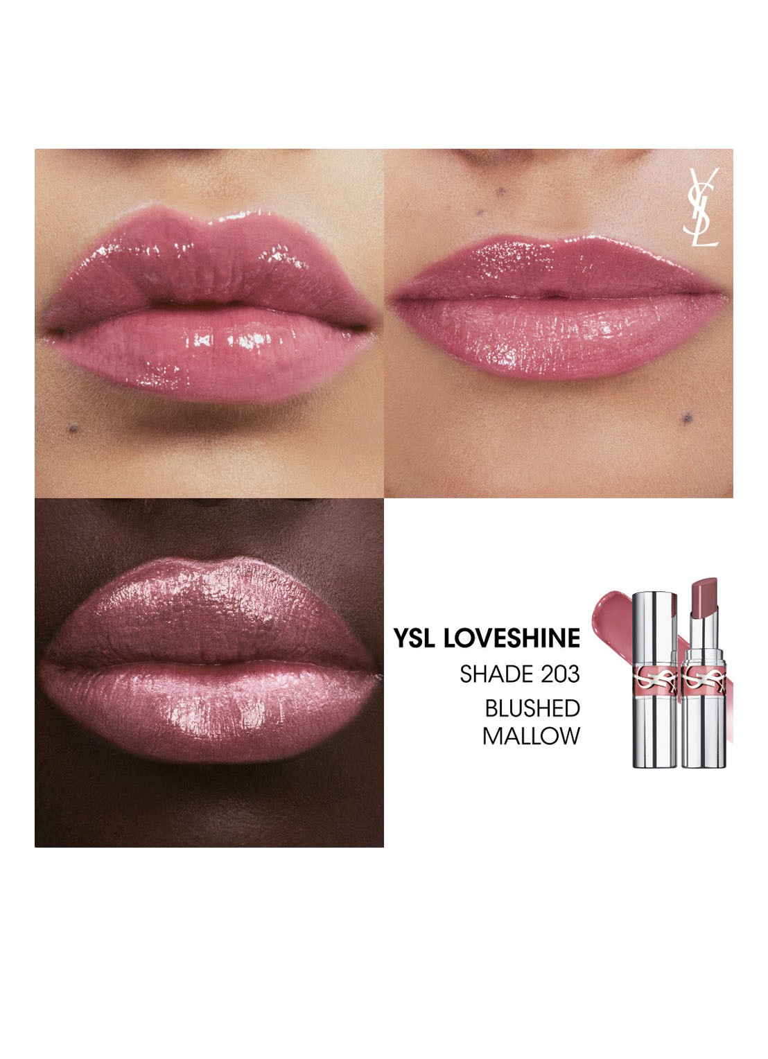Yves Saint Laurent Loveshine - lipstick - detail 2 203 blushed mallow