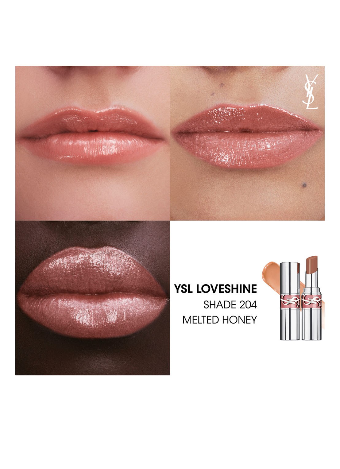 Yves Saint Laurent Loveshine - lipstick - detail 4 204 melted honey