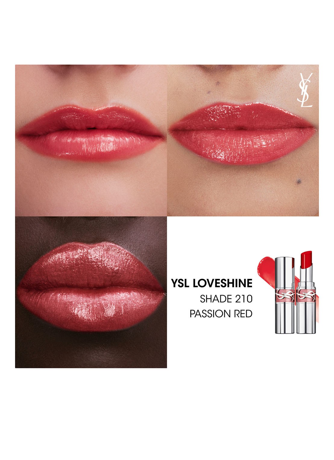 Yves Saint Laurent Loveshine - lipstick - detail 2 210 passion red