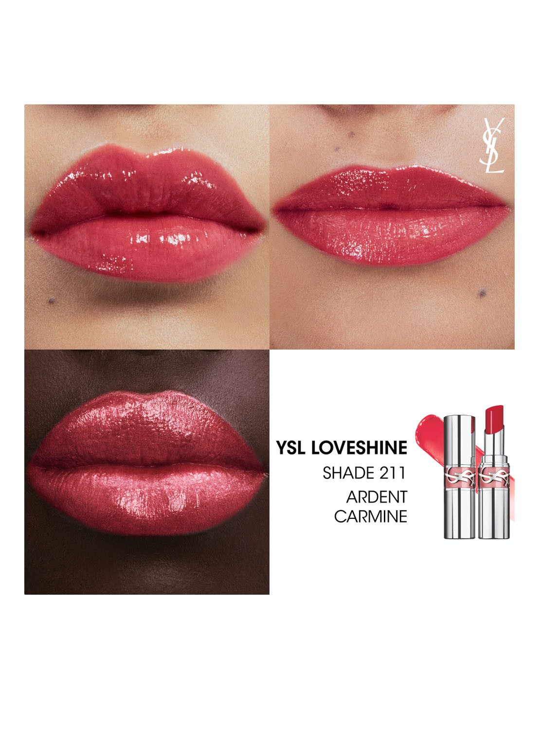 Yves Saint Laurent Loveshine - lipstick - detail 4 211 ardent carmine