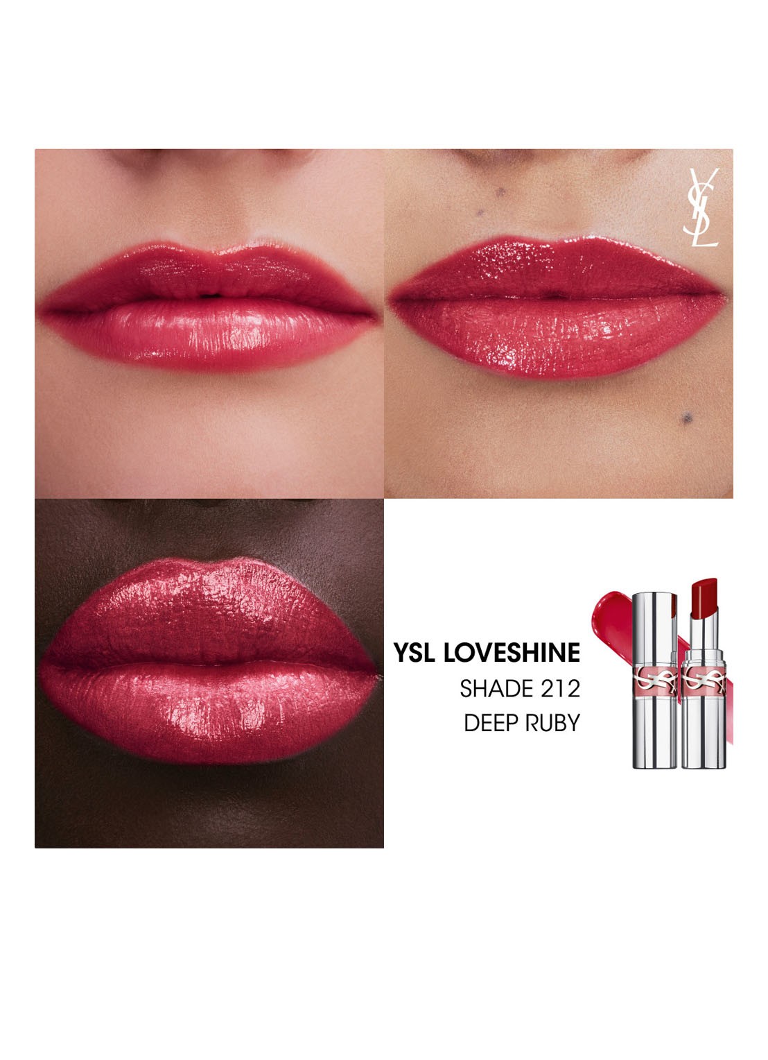 Yves Saint Laurent Loveshine - lipstick - detail 4 212 deep ruby