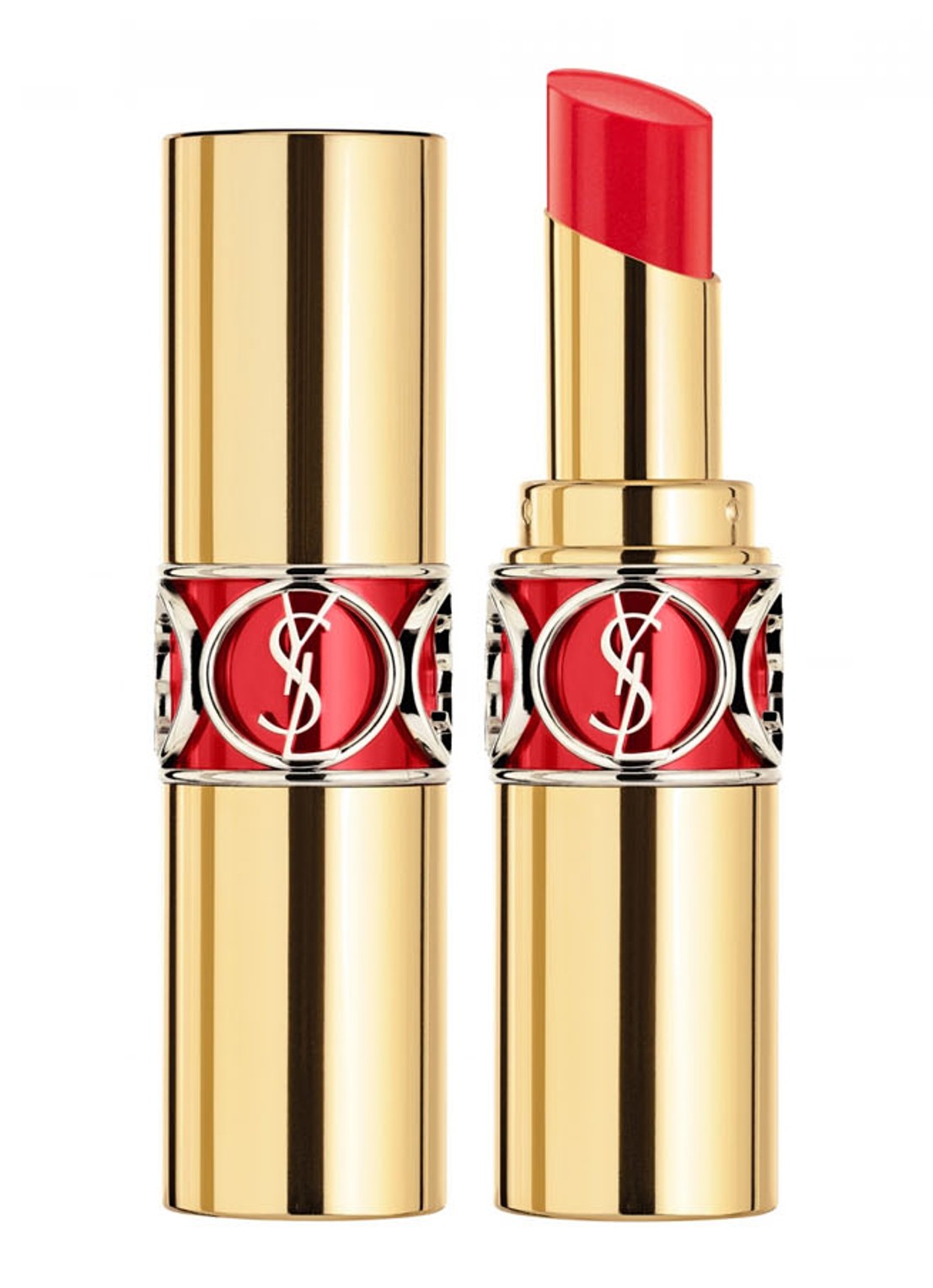 Yves Saint Laurent Rouge Volupté Shine Oil-In-Stick - lipstick - voorkant 12 corail dolman