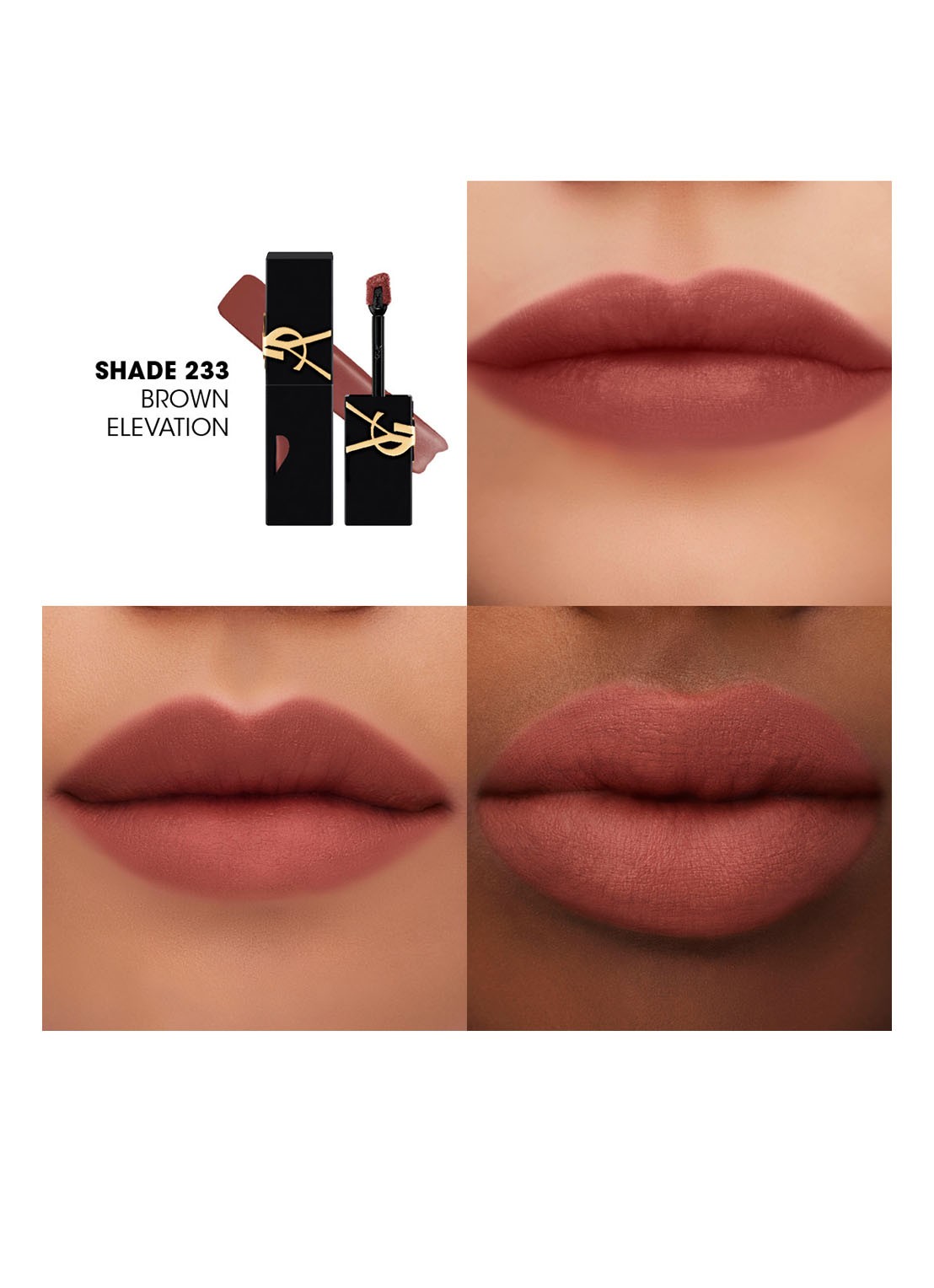 Yves Saint Laurent The Inks Blur Blurring Matte Lip Stain - detail 5 233 brown elevation
