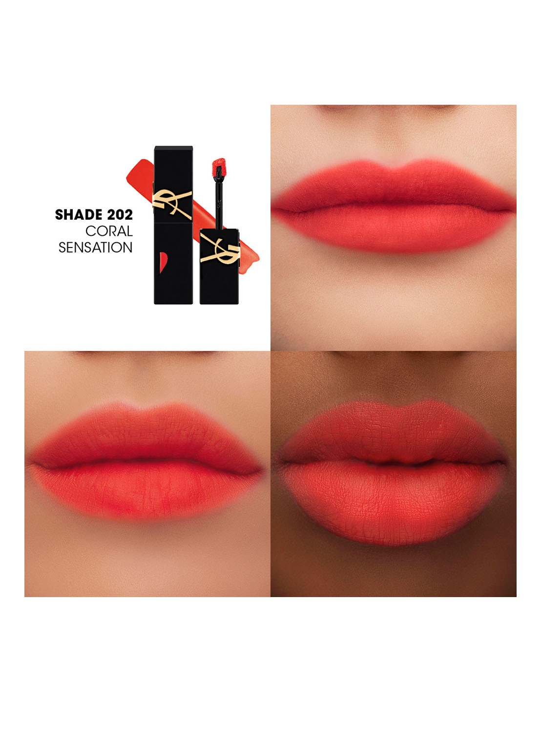 Yves Saint Laurent The Inks Blur Blurring Matte Lip Stain - detail 3 202 coral sensation