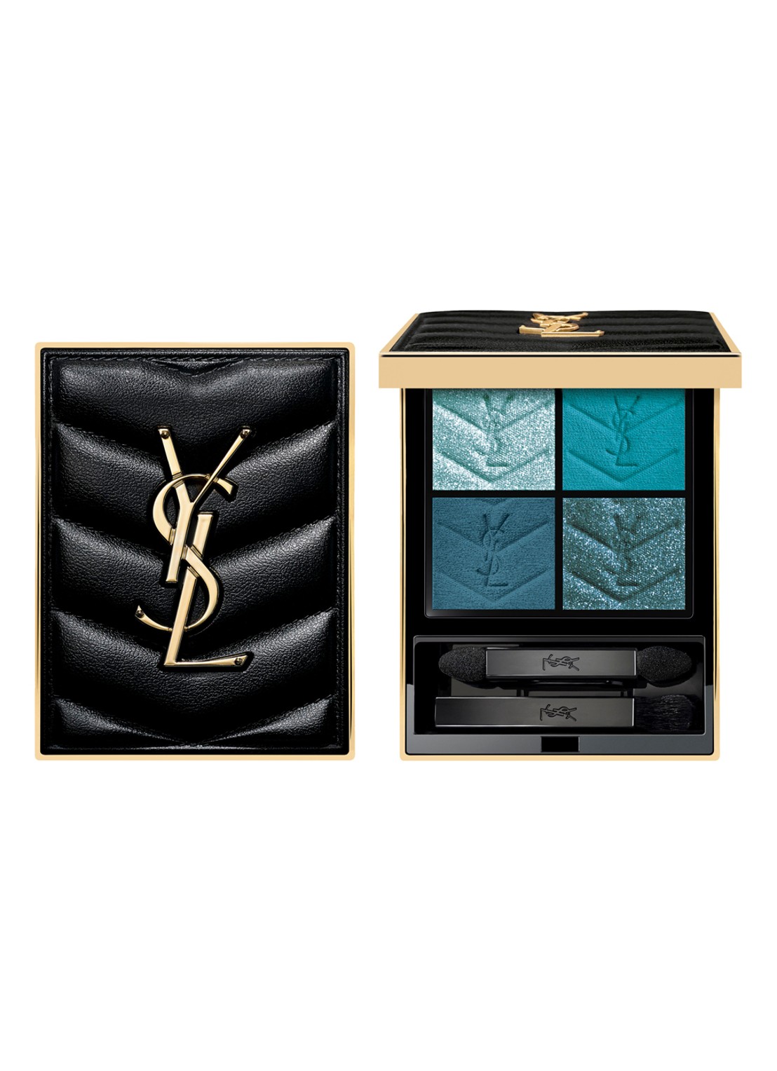 Yves Saint Laurent Yves Saint Laurent Couture Mini Clutch - travel size oogschaduwpalette - voorkant 850 bewitching turquoise