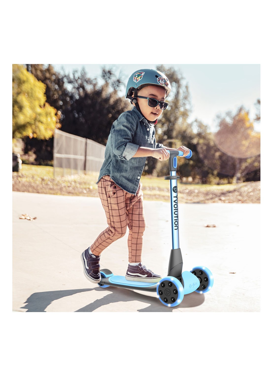 Yvolution Y Glider Nua step - detail 2 blauw