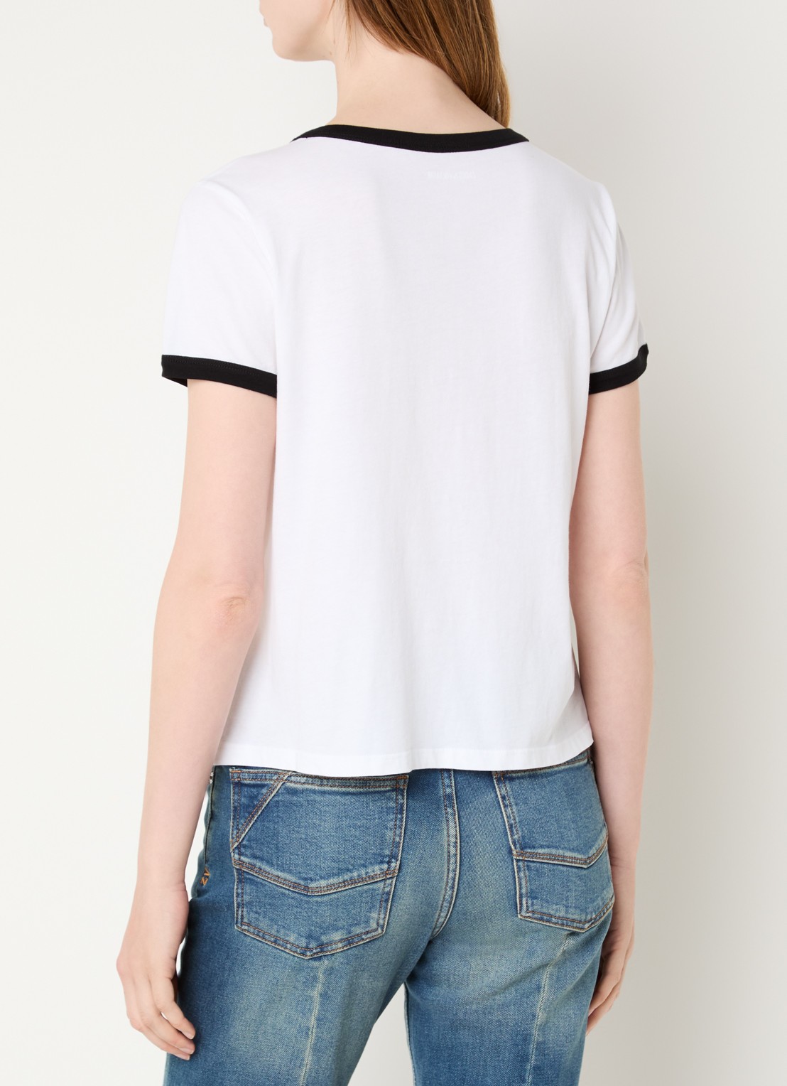 Zadig&Voltaire Alys T-shirt met logoborduring - achterkant 4 wit