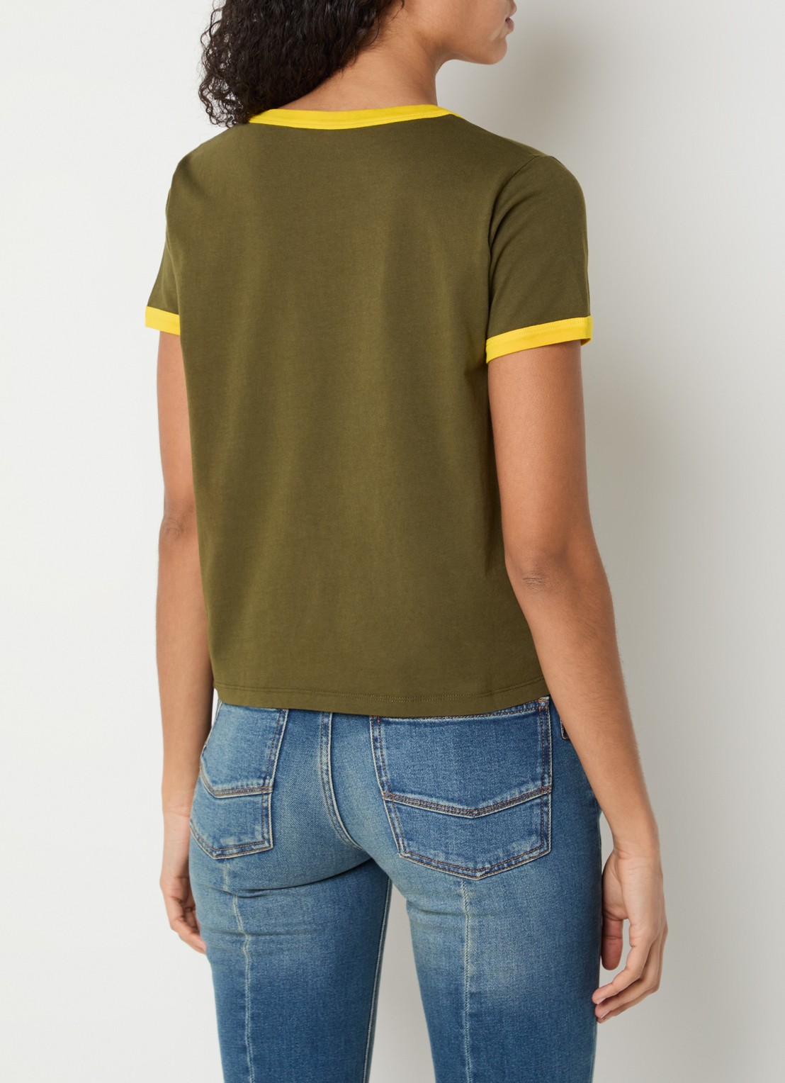 Zadig&Voltaire Alys T-shirt met logoborduring - achterkant bronsgroen