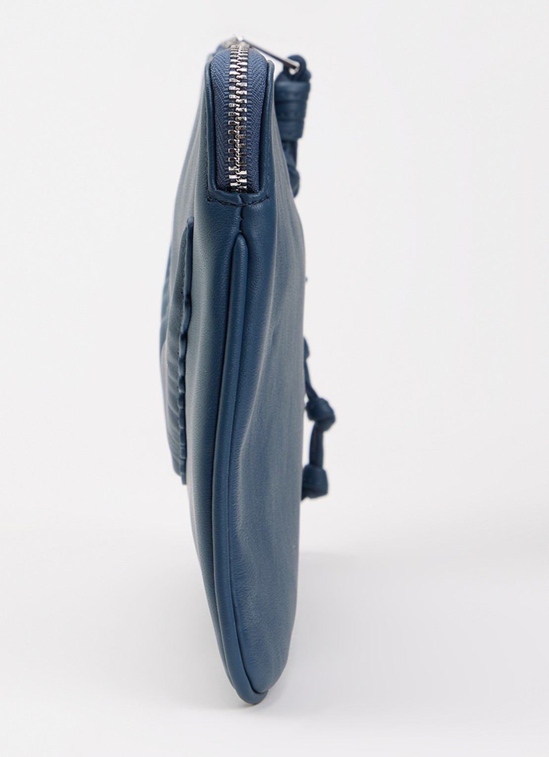 Zadig&Voltaire Angel clutch van leer met logo - detail 4 petrol