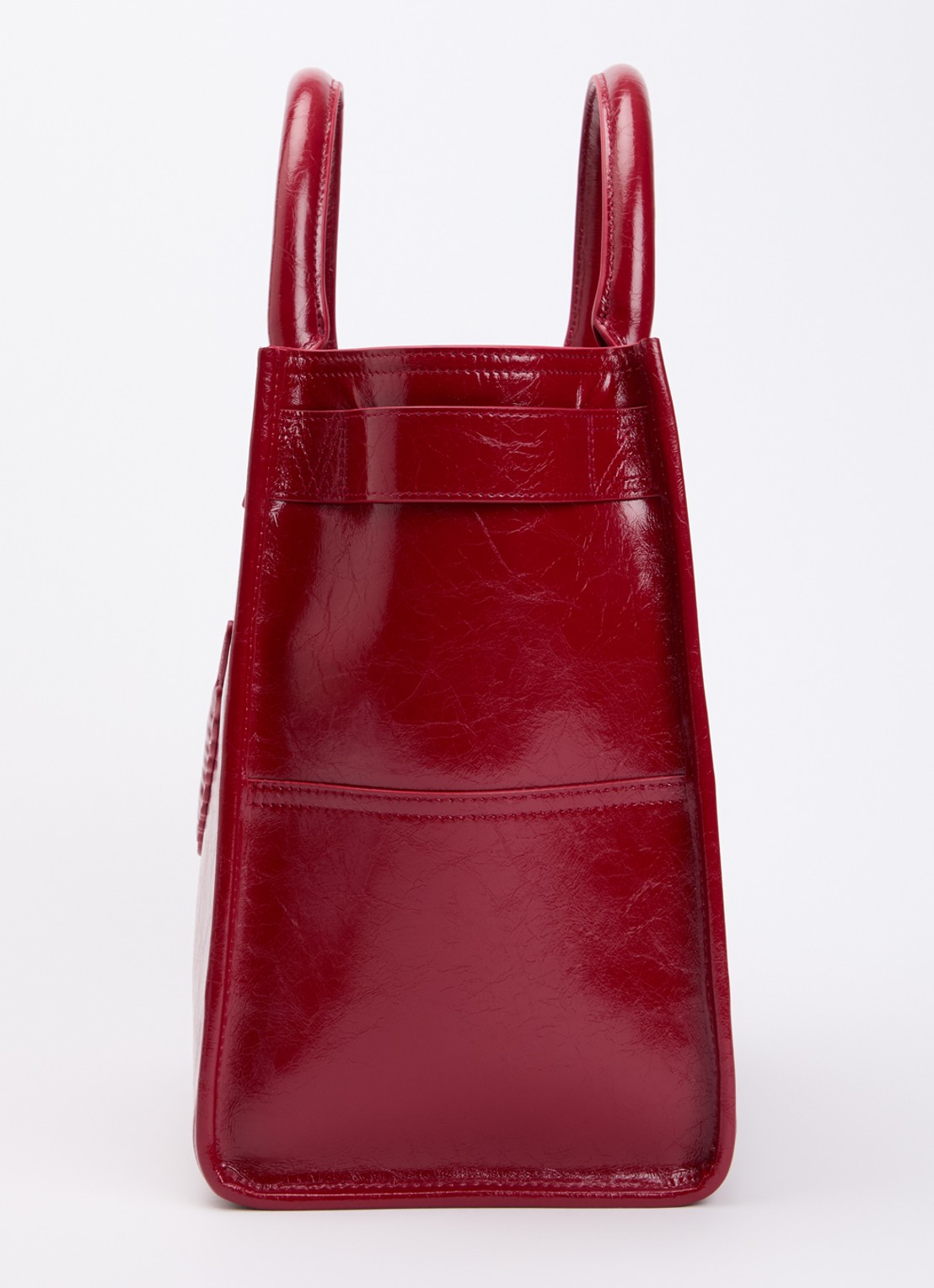 Zadig&Voltaire Angel Tote handtas van lakleer met afneembare schouderriem  - detail 2 kersenrood