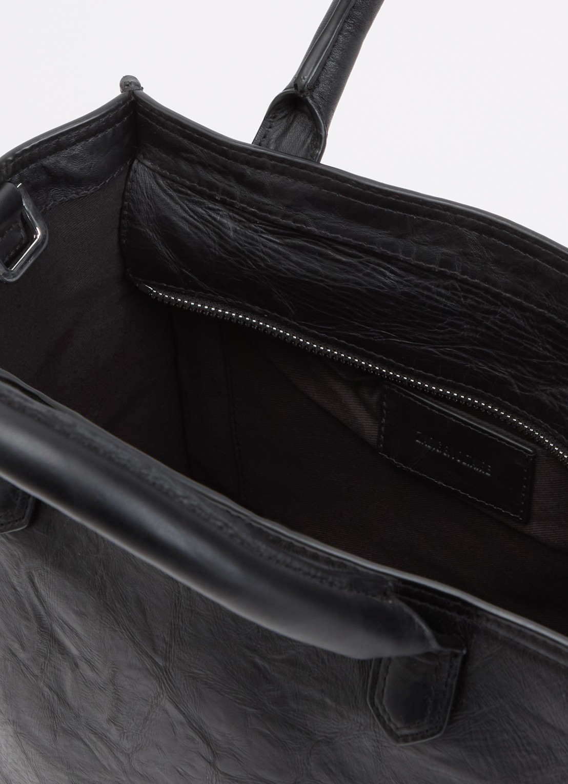 Zadig&Voltaire Angel Tote XS handtas van leer met logo - detail 4 zwart