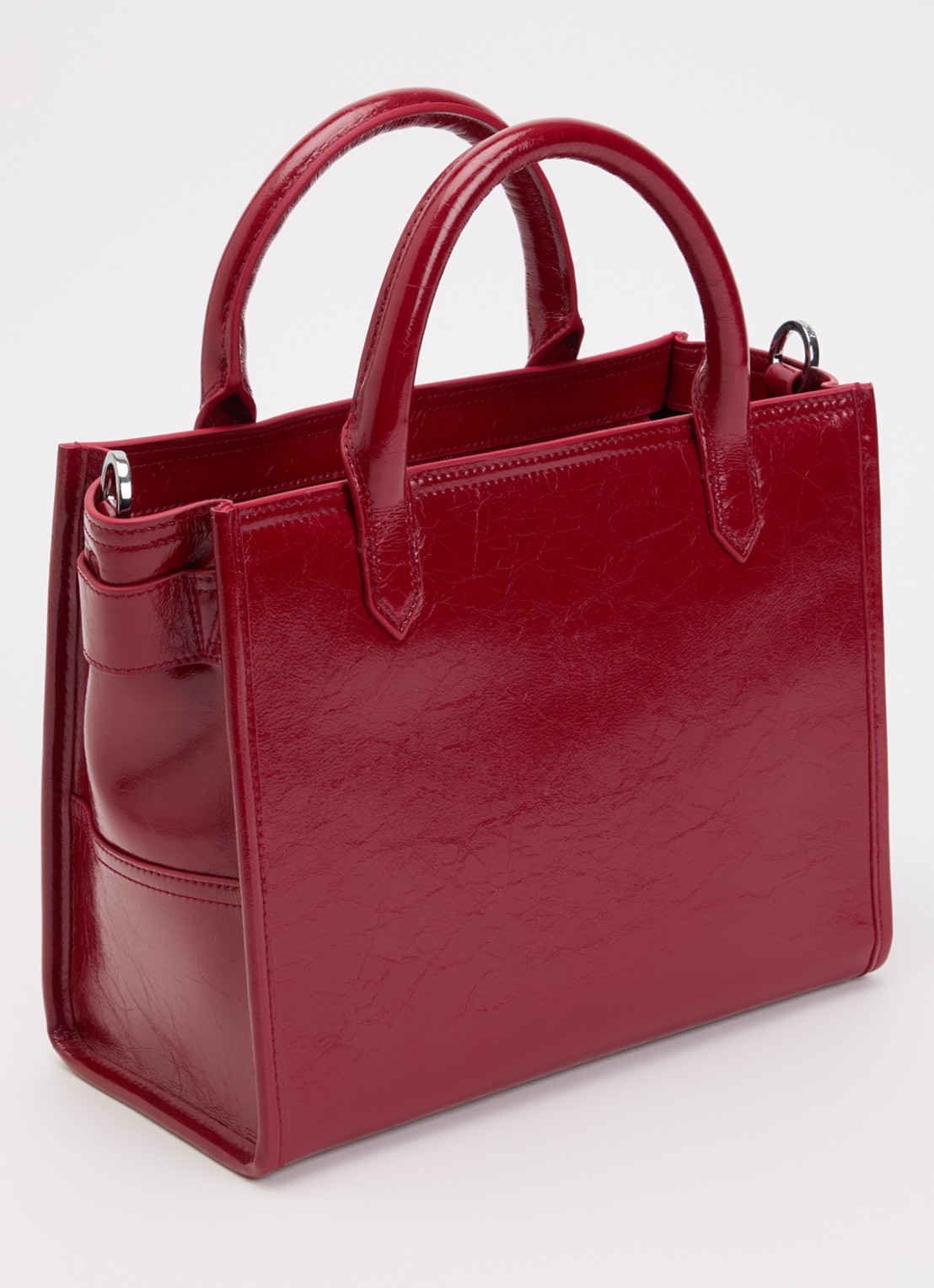 Zadig&Voltaire Angel XS handtas van leer met afneembare schouderriem - achterkant 4 steenrood