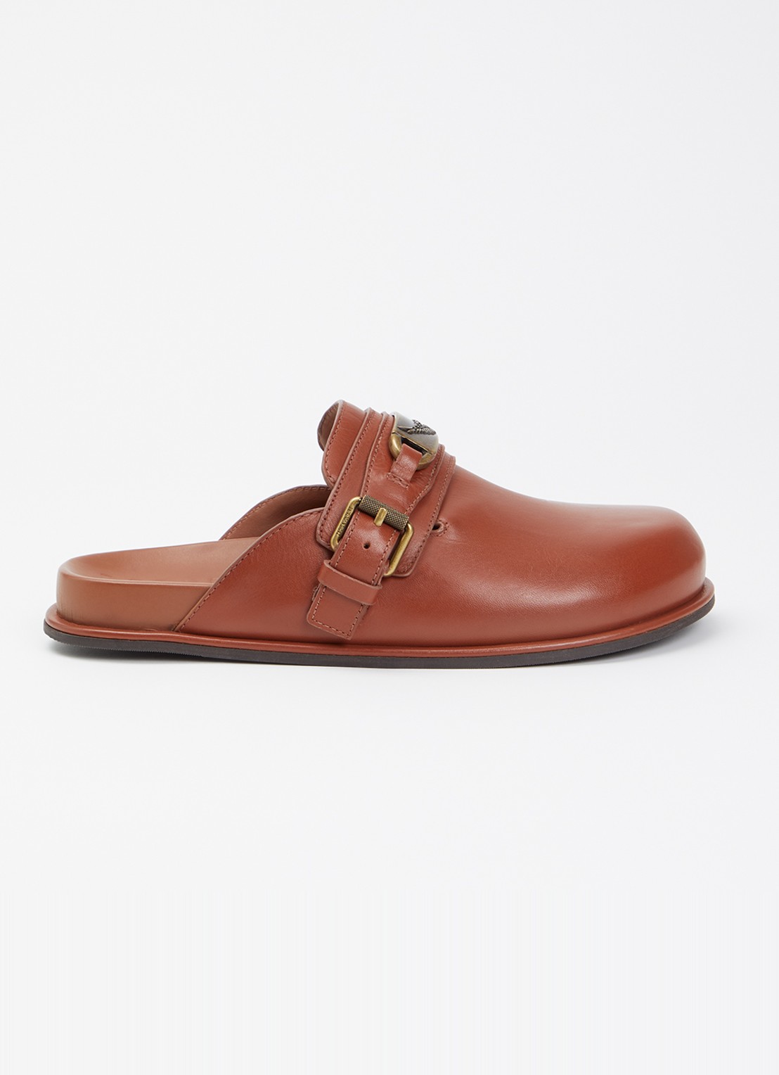 Zadig&Voltaire Angie Gourmette muiltje van leer - voorkant 4 cognac