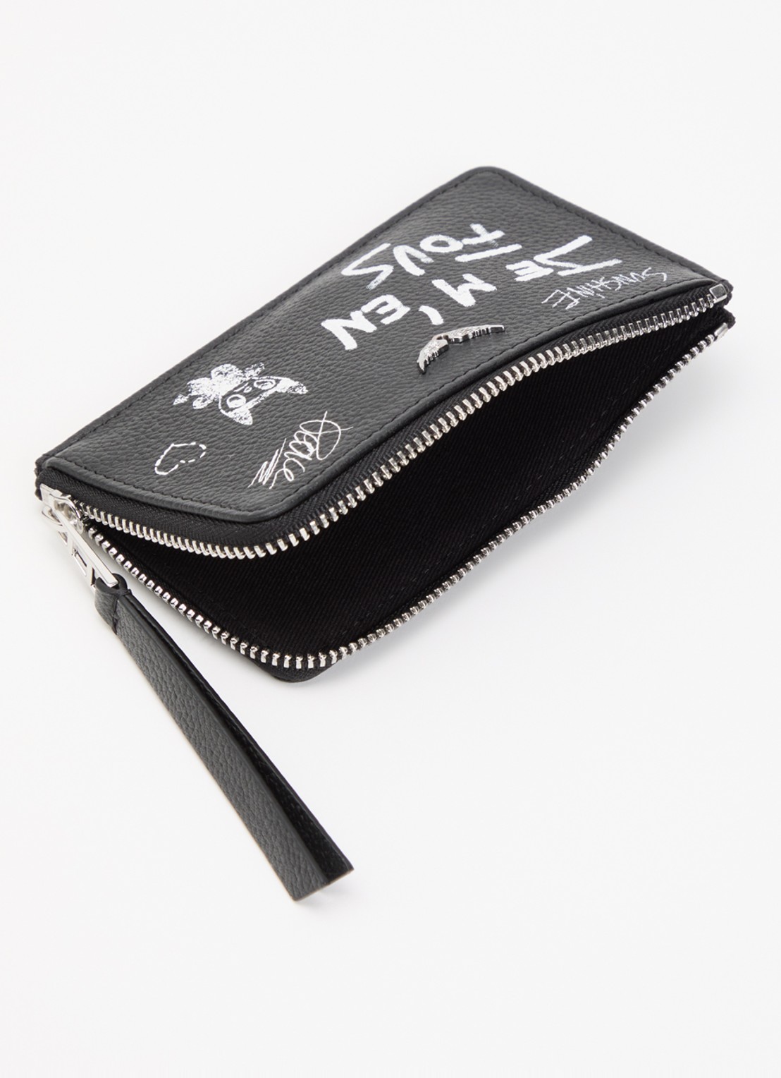 Zadig&Voltaire Arty Tag portemonnee van kalfsleer - voorkant 2 zwart