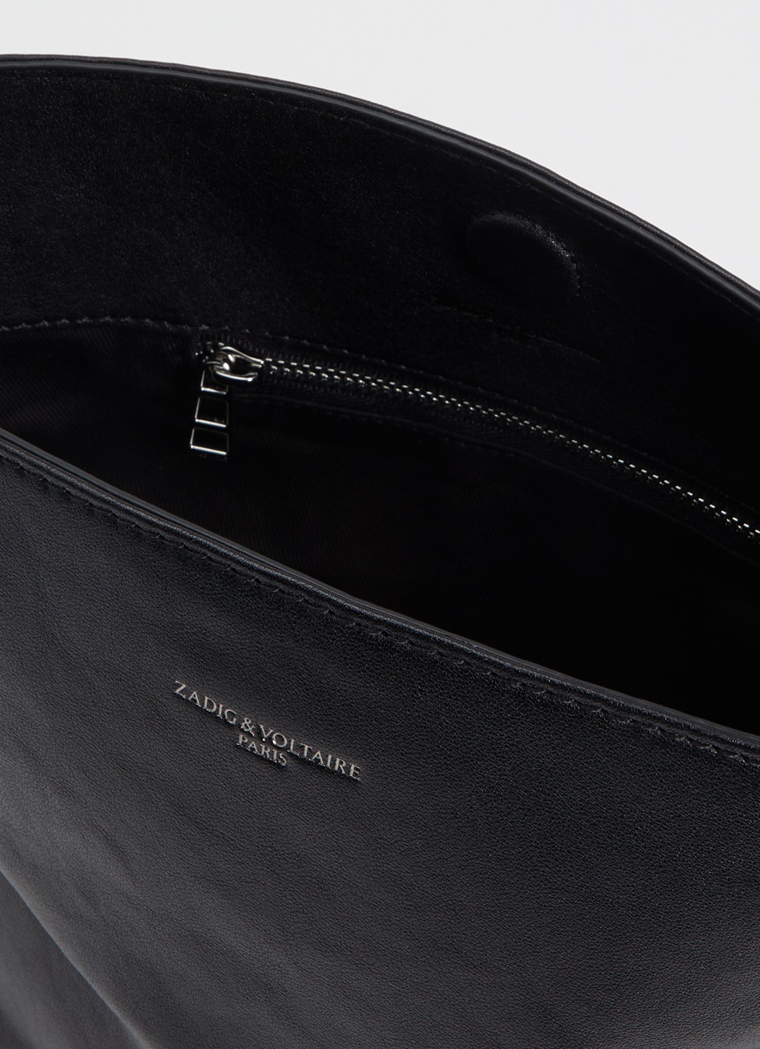 Zadig&Voltaire Baby Jane crossbodytas van leer - detail 2 zwart