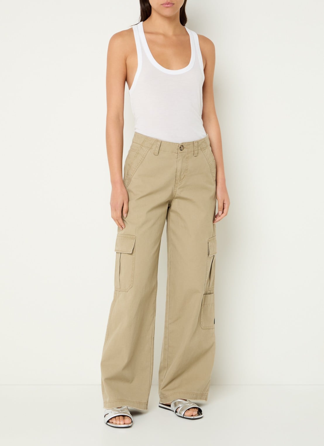 Zadig&Voltaire Bianca tanktop met stretch - voorkant 2 wit