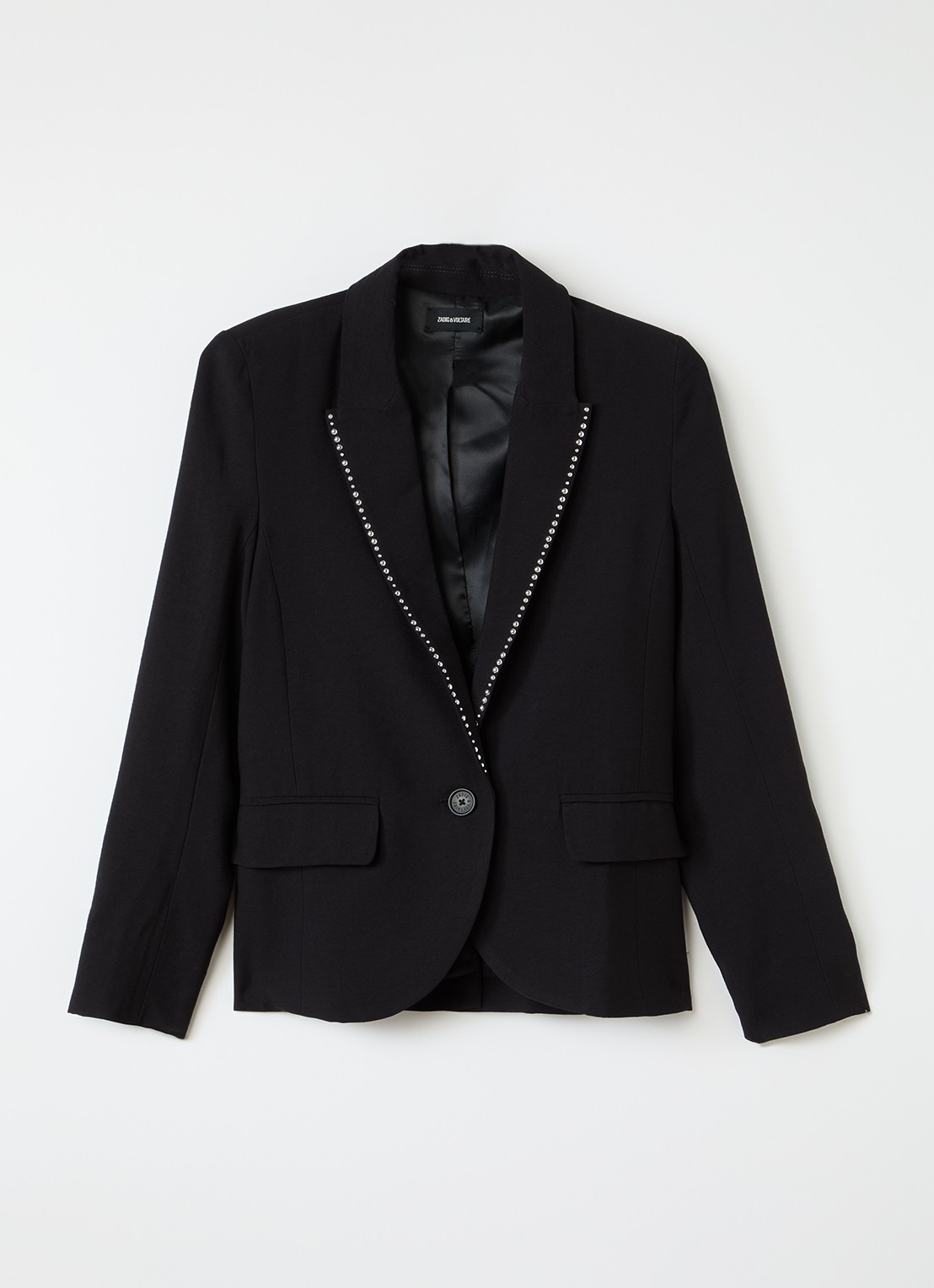 Zadig&Voltaire Blazer met studs - voorkant 2 zwart
