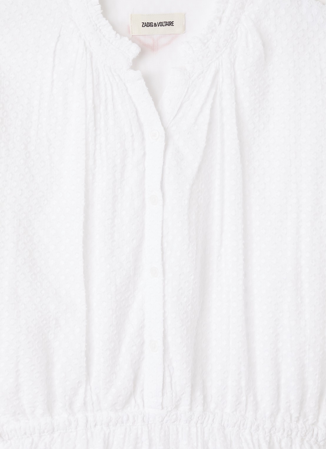 Zadig&Voltaire Blousejurk met structuur - detail 3 wit