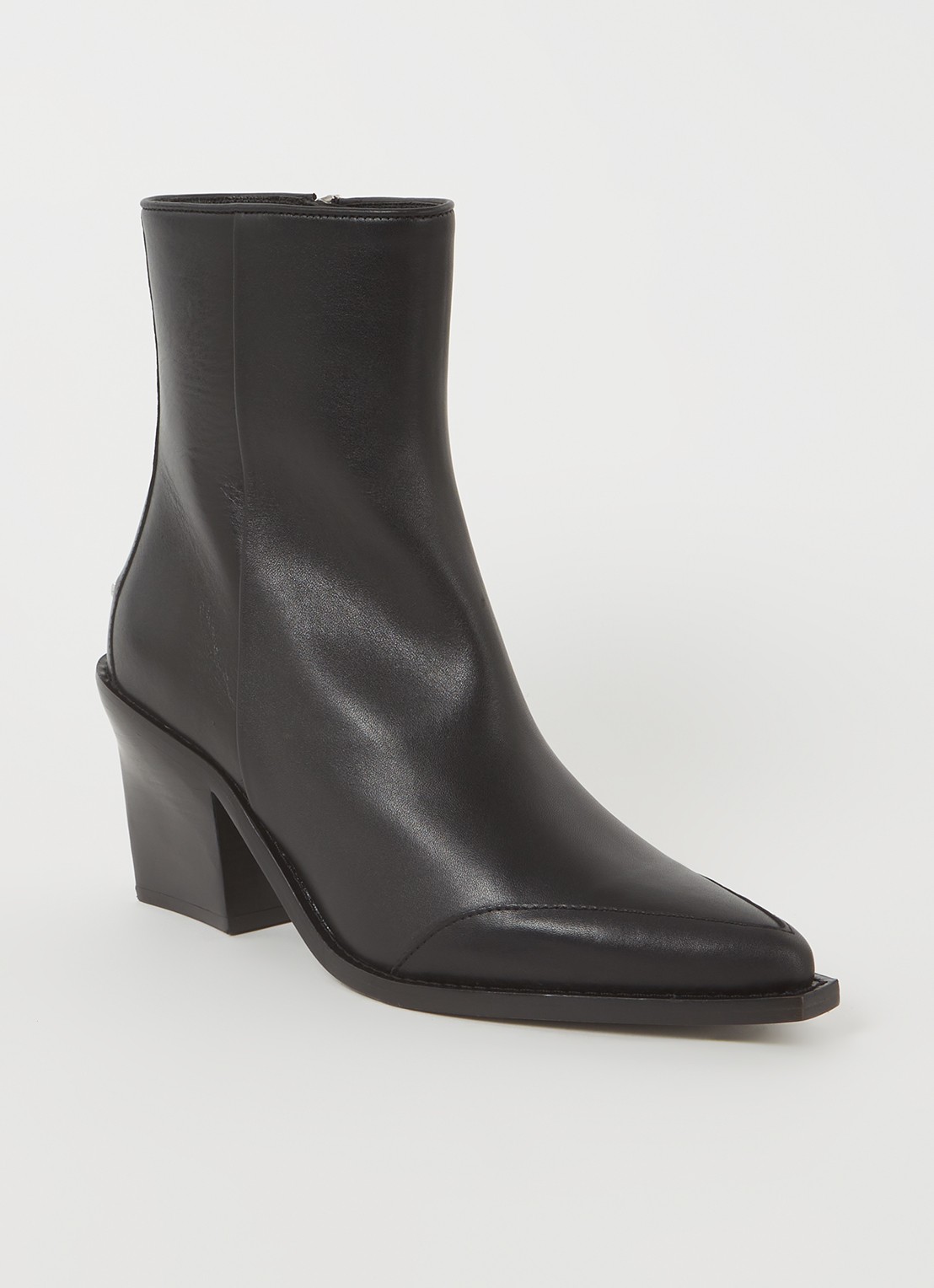 Zadig&Voltaire Cara cowboylaars van kalfsleer - voorkant zwart