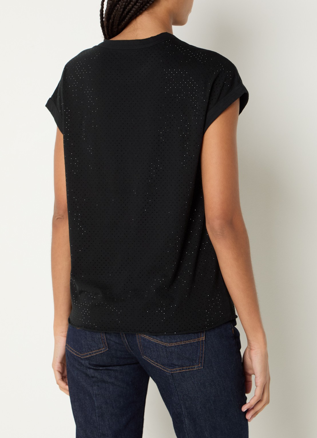Zadig&Voltaire Cecilia top met strass - achterkant zwart