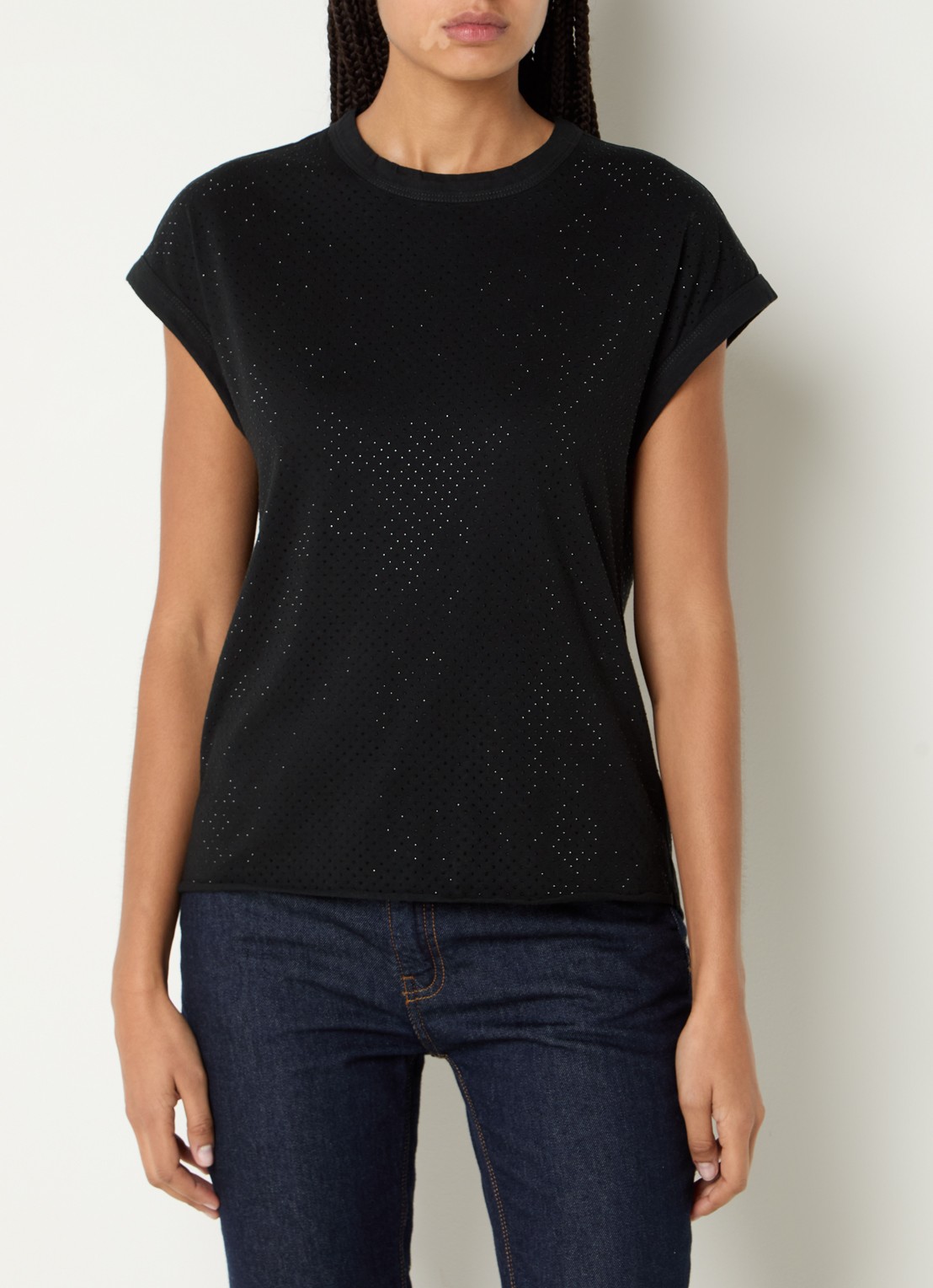 Zadig&Voltaire Cecilia top met strass - detail 2 zwart