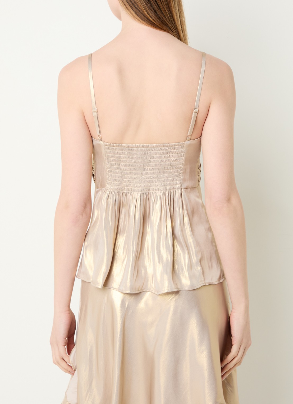 Zadig&Voltaire Cippie spaghettitop met lurex - achterkant goud