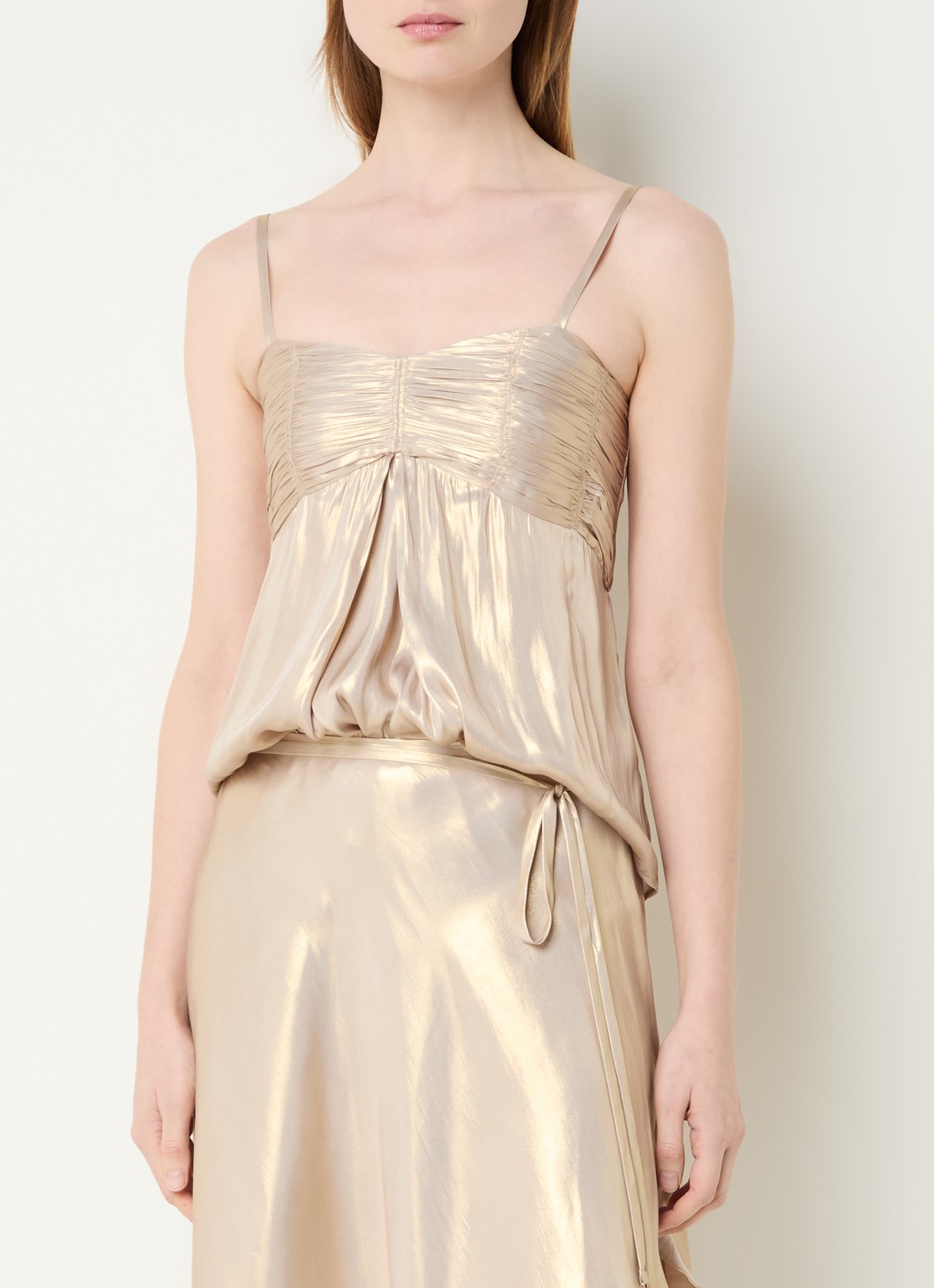 Zadig&Voltaire Cippie spaghettitop met lurex - detail 2 goud