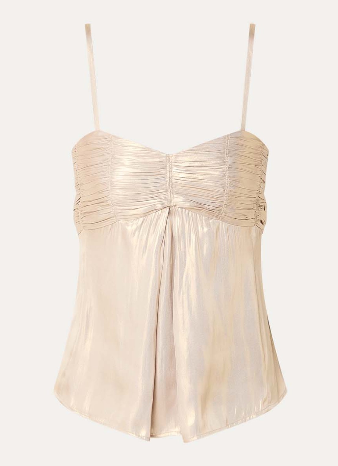 Zadig&Voltaire Cippie spaghettitop met lurex - voorkant 3 goud