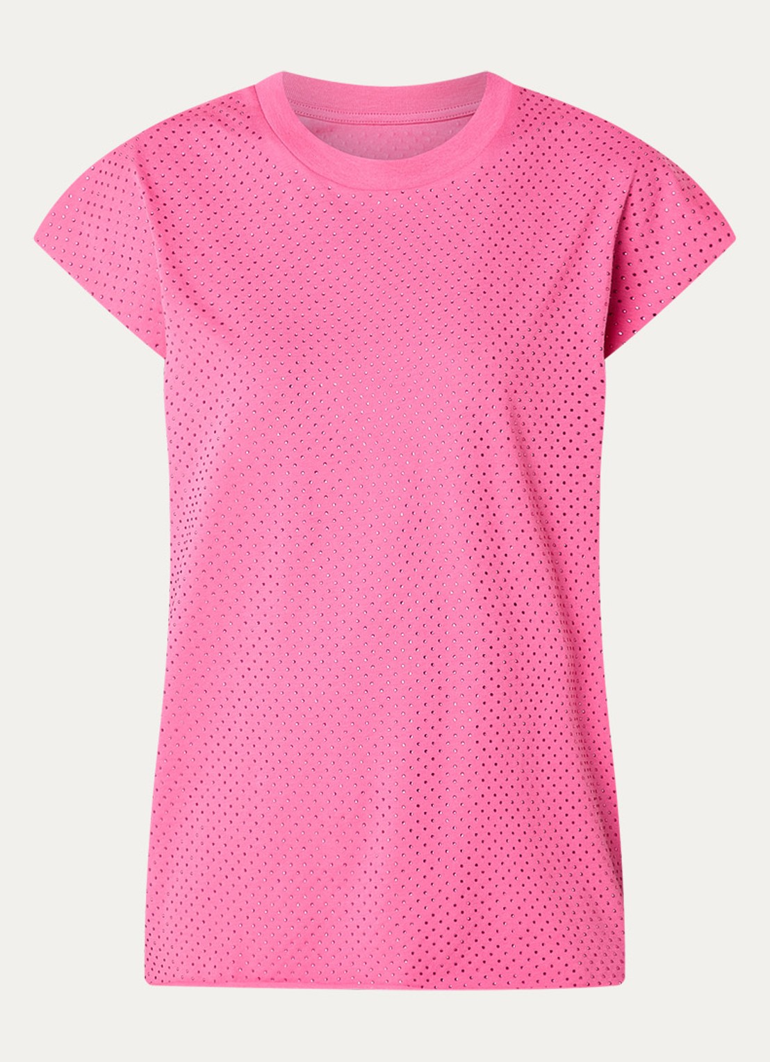 Zadig&Voltaire Cloe mouwloze top met strass - voorkant 3 fuchsia