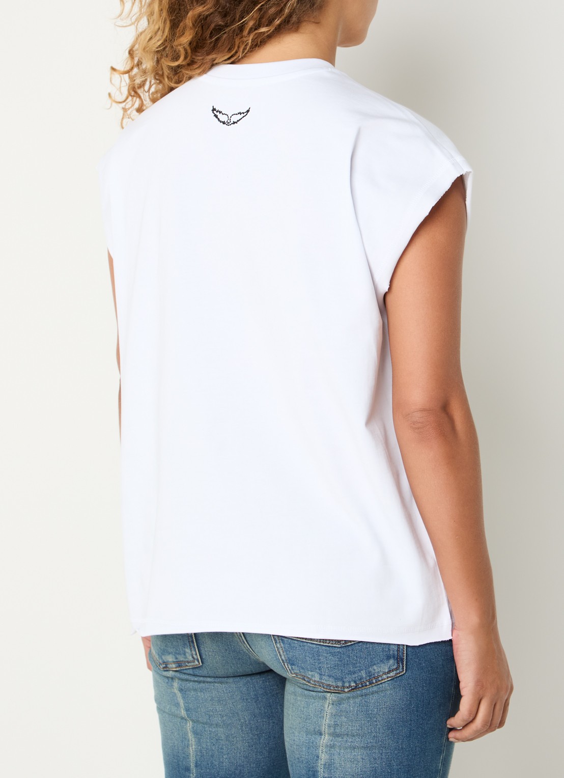 Zadig&Voltaire Cloex T-shirt met strass - achterkant wit