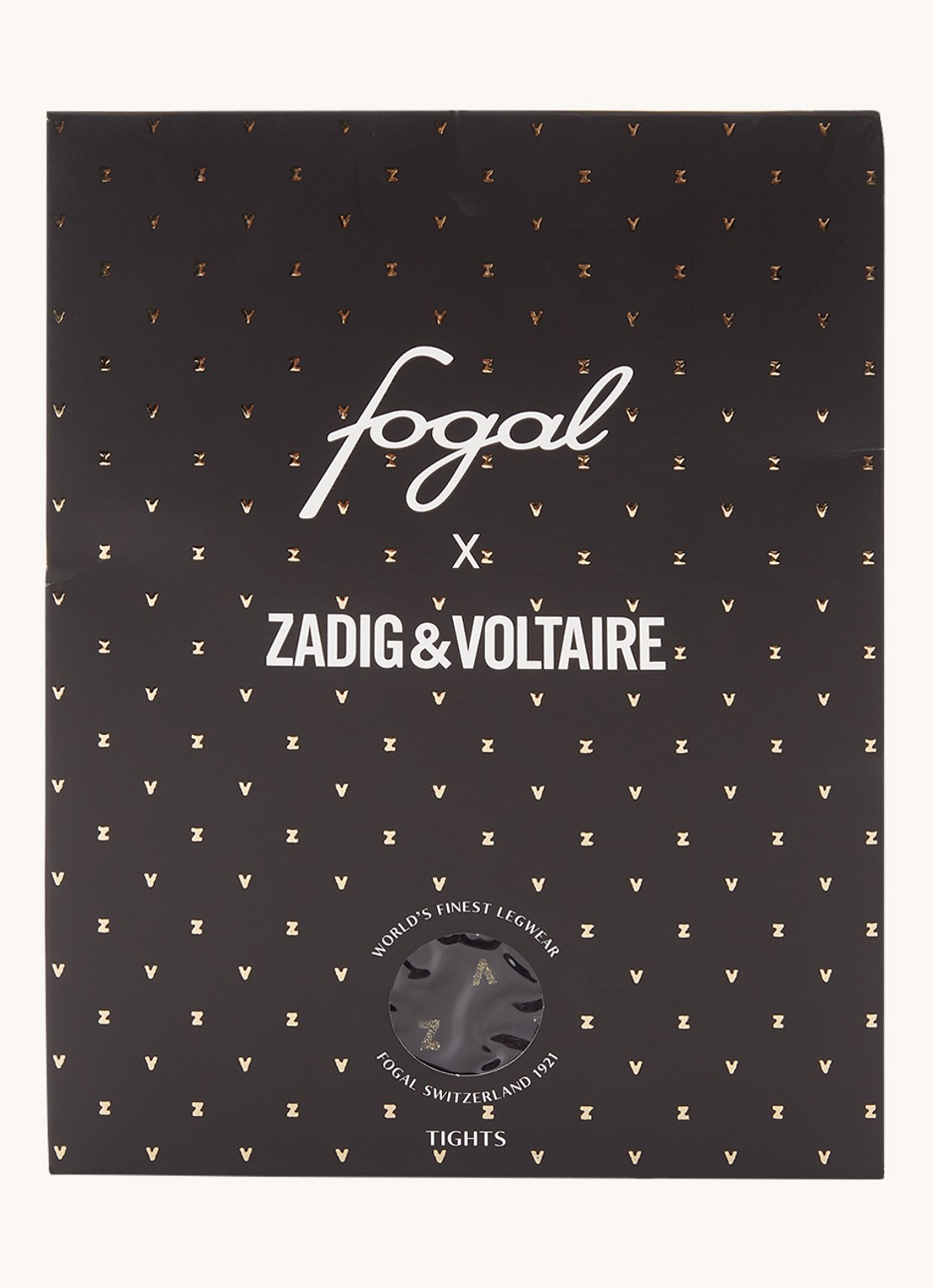 Zadig&Voltaire Collant panty met print  - voorkant zwart