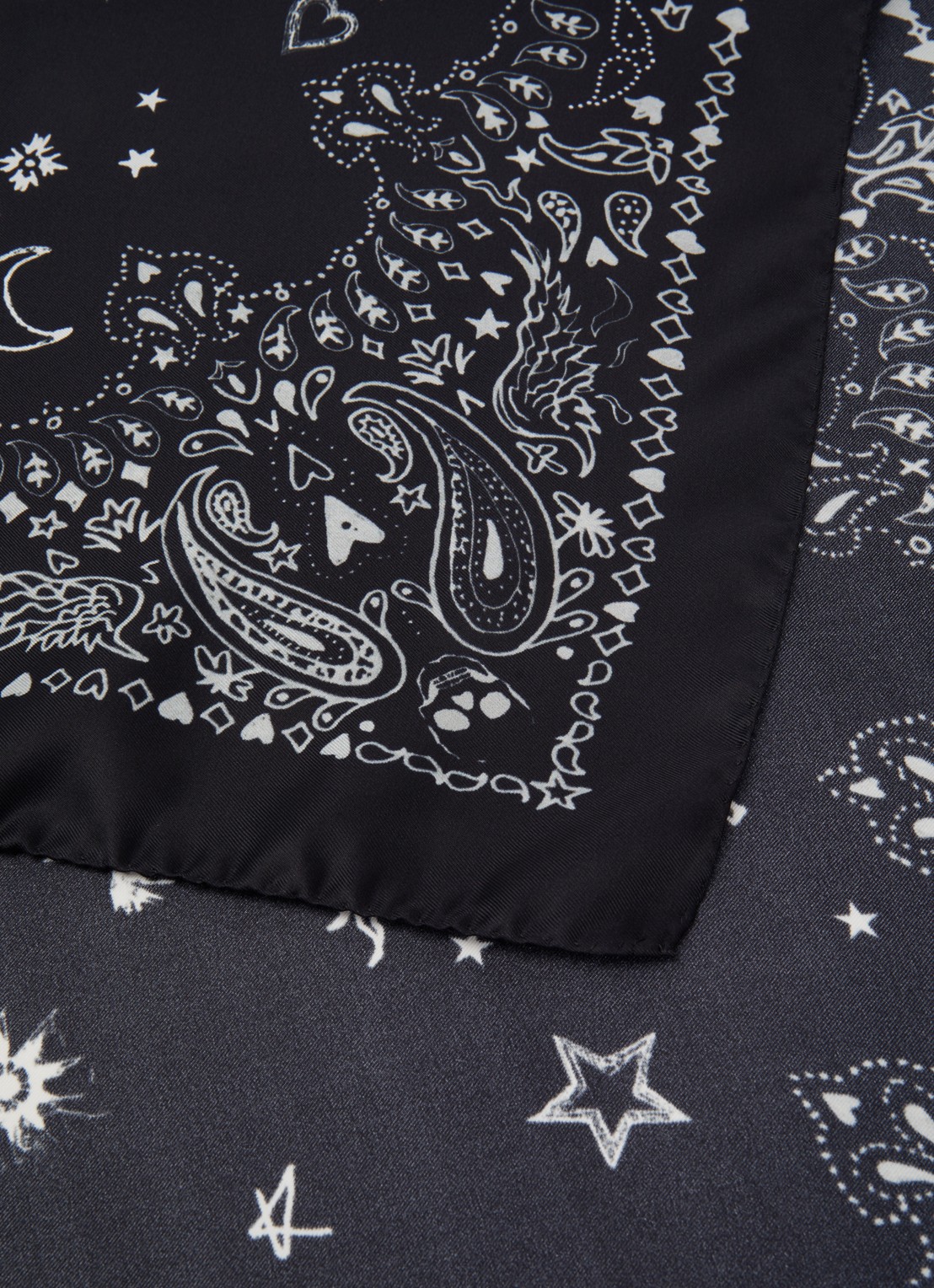Zadig&Voltaire Debbie 85 sjaal in zijdeblend 85 x 85 cm - detail 3 zwart