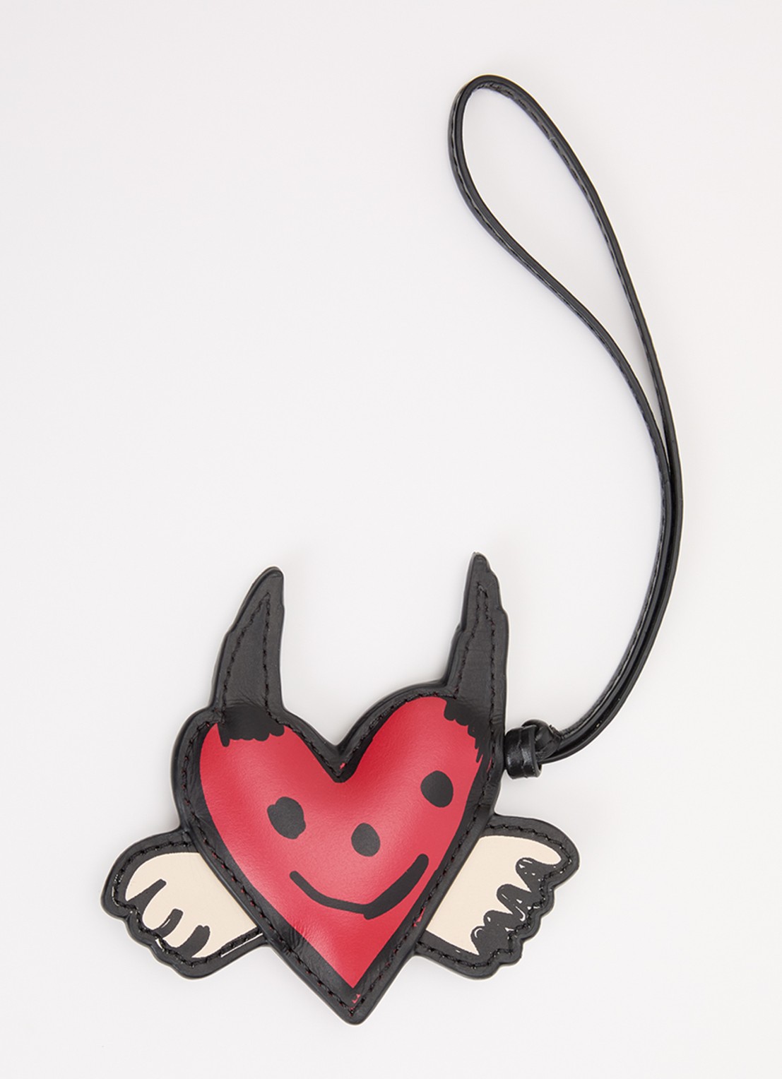 Zadig&Voltaire Devilish Heart tasbedel van leer - voorkant steenrood