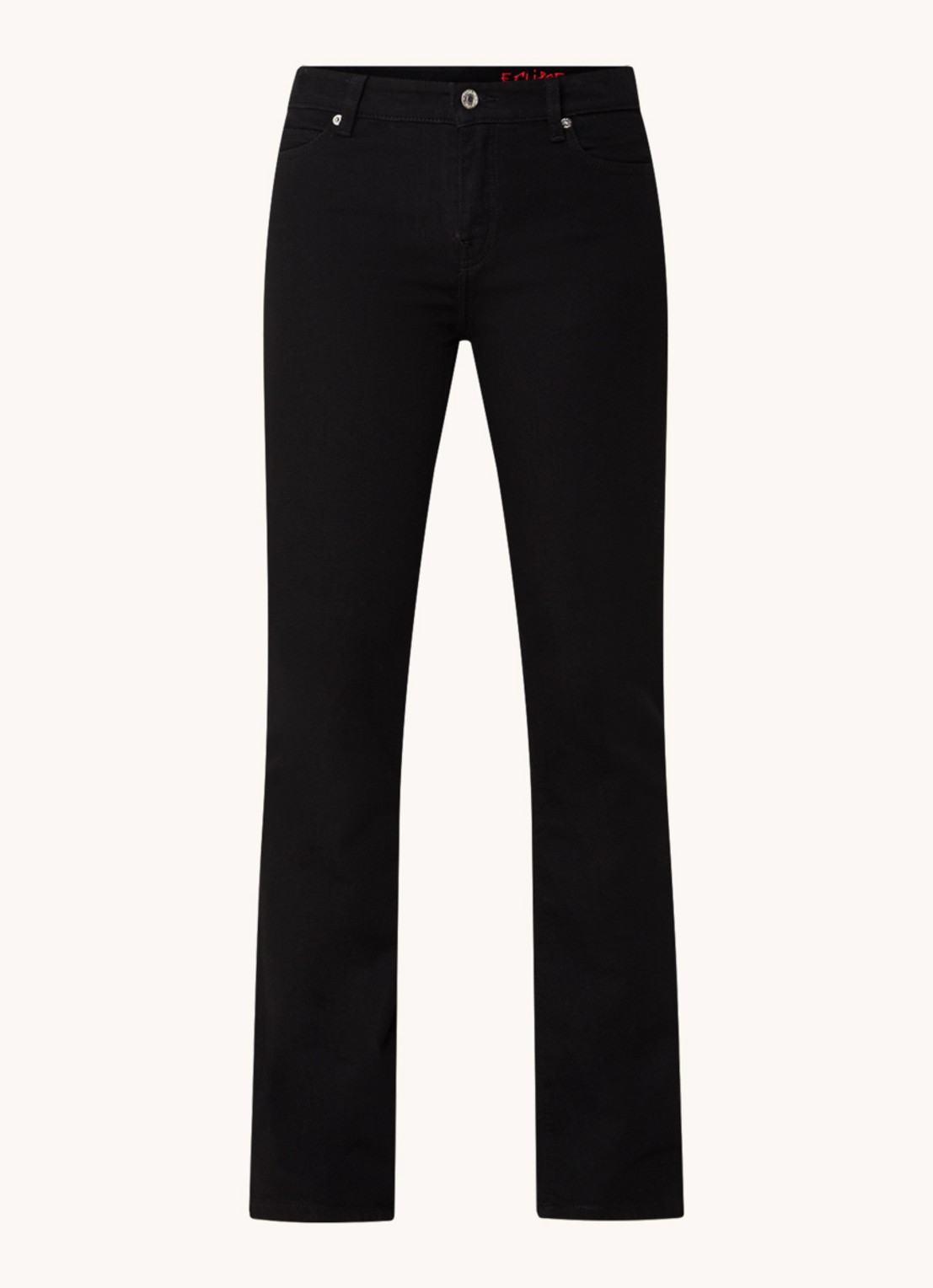 Zadig&Voltaire Eclipse high waist flared jeans met steekzakken - voorkant 2 zwart