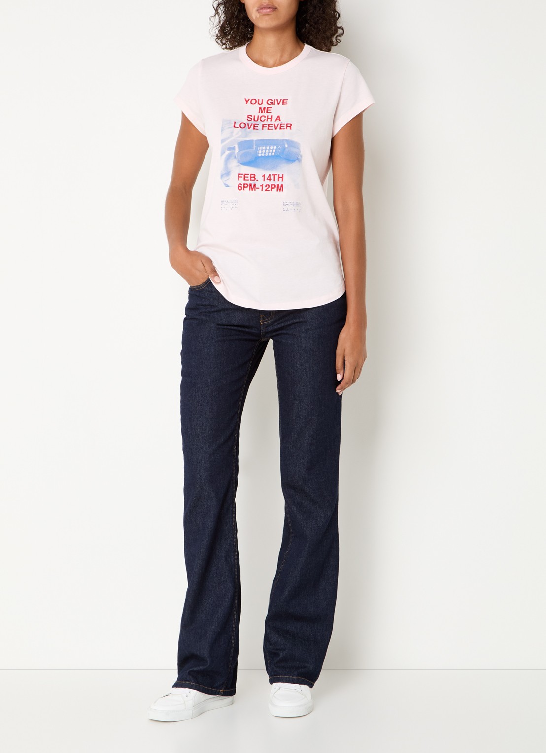 Zadig&Voltaire Eclipse high waist flared jeans met steekzakken - voorkant 4 indigo