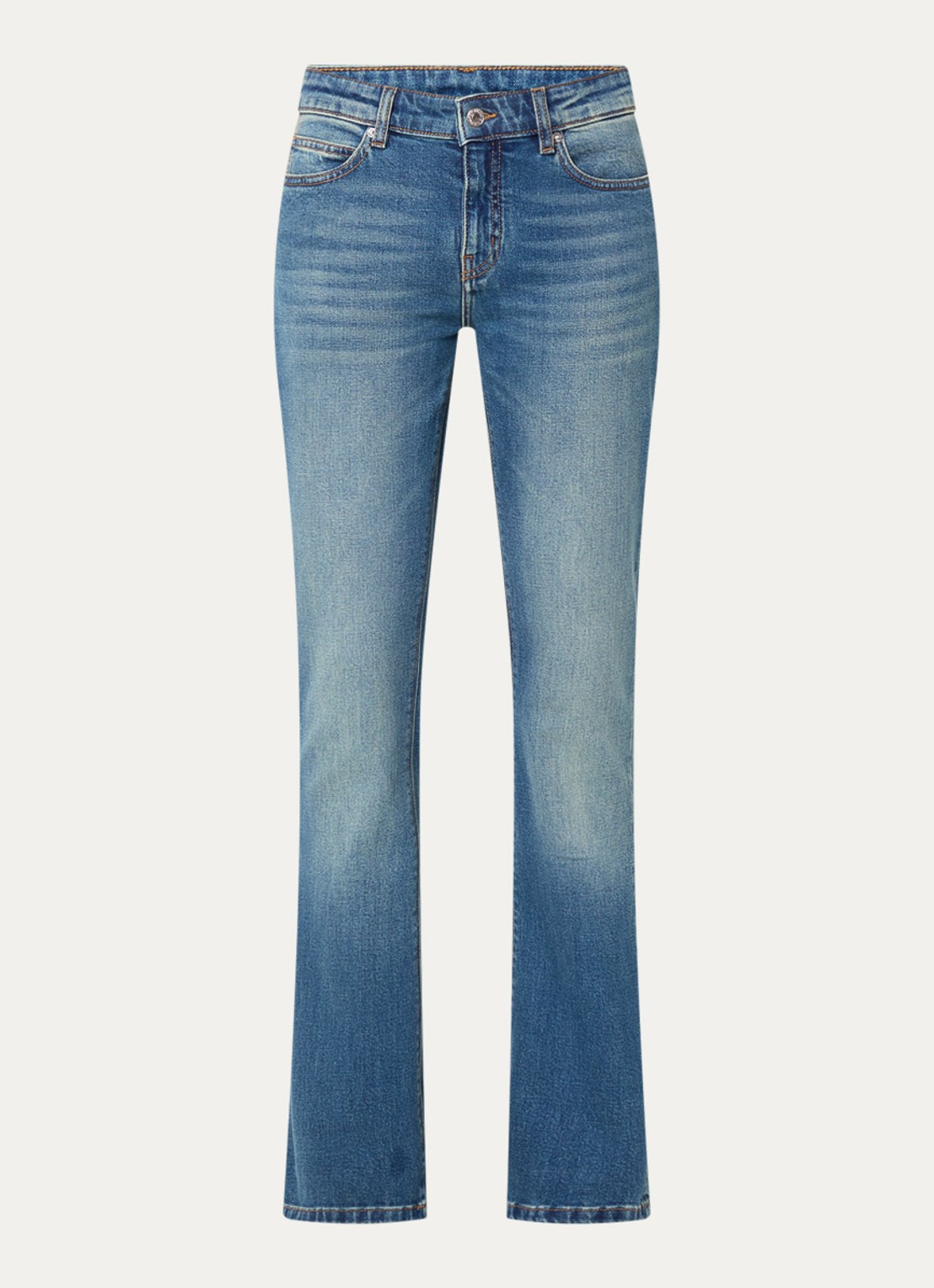 Zadig&Voltaire Eclipse high waist flared jeans met steekzakken - voorkant indigo