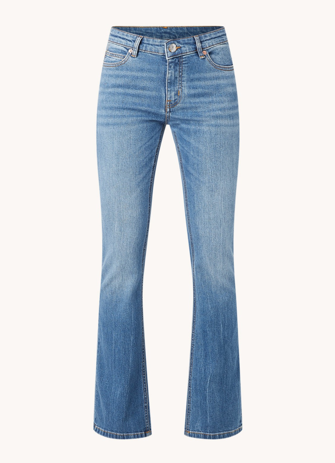 Zadig&Voltaire Eclipse low waist flared fit jeans met stretch - voorkant indigo