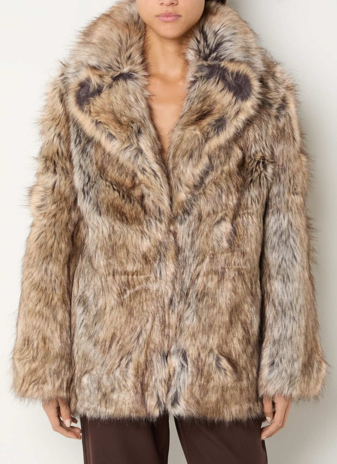 Zadig&Voltaire Faune mantel van imitatiebont met steekzakken - detail 3 camel