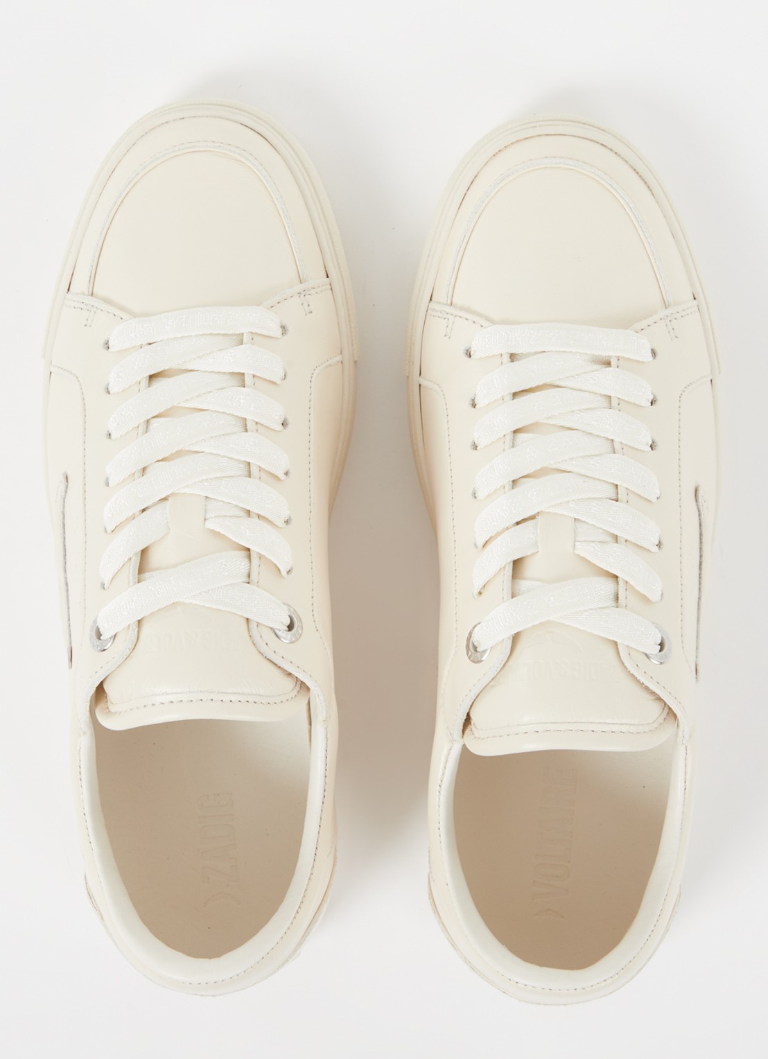 Zadig&Voltaire Fly On Vintage sneaker van leer  - detail 4 ivoor