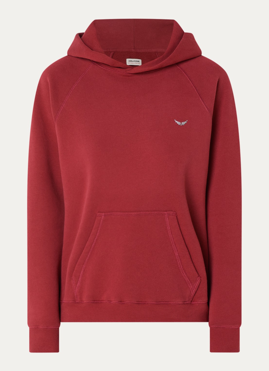 Zadig&Voltaire Georgy hoodie met strass - voorkant 4 rood