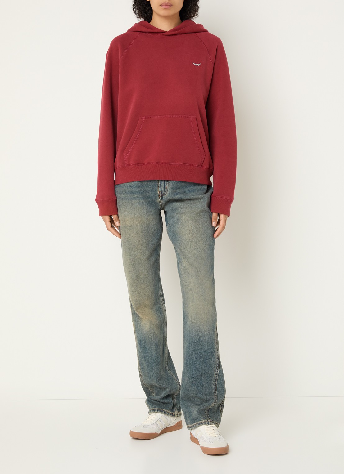 Zadig&Voltaire Georgy hoodie met strass - voorkant 5 rood