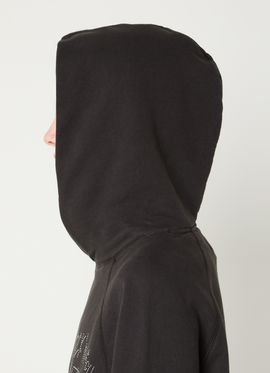 Zadig&Voltaire Georgy hoodie met strass - detail 4 donkergrijs