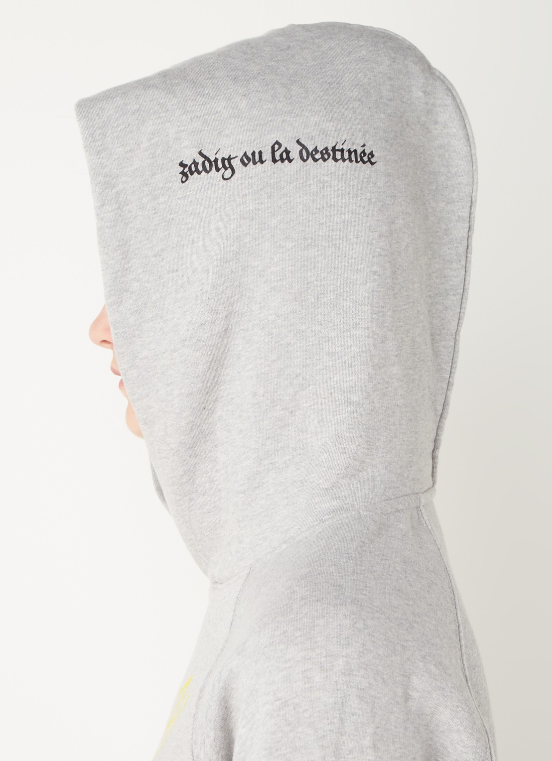 Zadig&Voltaire Georgy Mltcusto hoodie met front- en backprint - detail 5 grijs